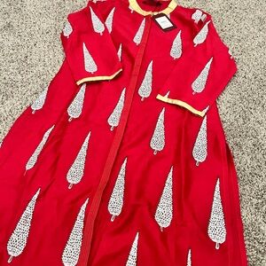 Two Piece Fuchsia Salwar Kameez with Tree Design - Brand New